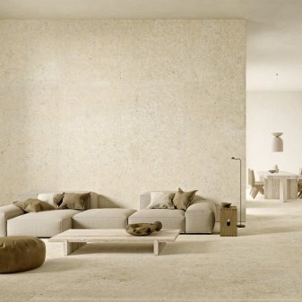 Ariostea Ultra Pietre Crema Luna Strutturato diverse afmetingen - Stone effect floors crema luna 01 - Ariostea Luna Strutturato 100x100cm