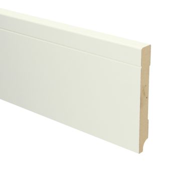 MDF Tijdloze plint 120x15 wit voorgelakt RAL 9010 - Tijdloze plint 120 cm - 16094