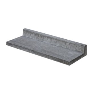 Traptrede Oud-Hollands antraciet L-model 100x40x15cm - Traptrede l model oud hollands antraciet - Traptrede Oud-Hollands antraciet L-model 100x
