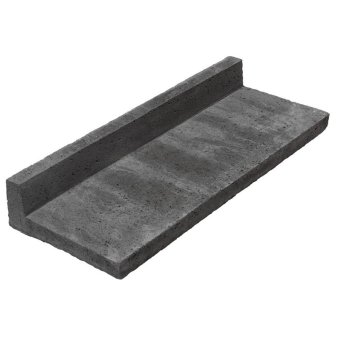 Traptrede Oud-Hollands carbon L-model 100x40x15cm - Traptrede l model oud hollands carbon - Traptrede Oud-Hollands carbon L-model 100x40x