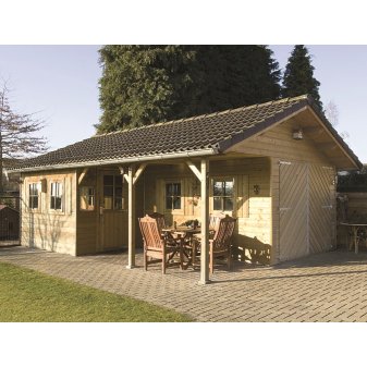 Tuinhuis/blokhut type Kamperfoelie - Tuin en huis product foto kamperfoelie - BNS119 Kamperfoelie