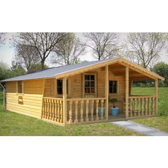Tuinhuis/blokhut type Klaproos - Tuin en huis productfoto klaproos - BNS120 Klaproos