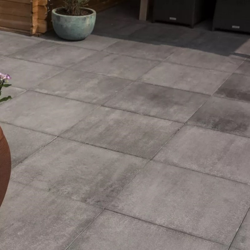 Tremico Betontegel Zeeuws Bont 6cm dik diverse afmetingen - Tremico tuinvisie zeeuws bont sfeer - Tremico Zeeuws Bont 60x60x6cm