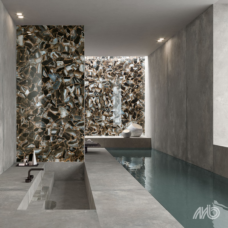 Ariostea Ultra Agata Black Lucidato Shiny 150x300cm - Ultra agata agata black 2 - Ariostea Black Lucidato Shiny 150x300cm