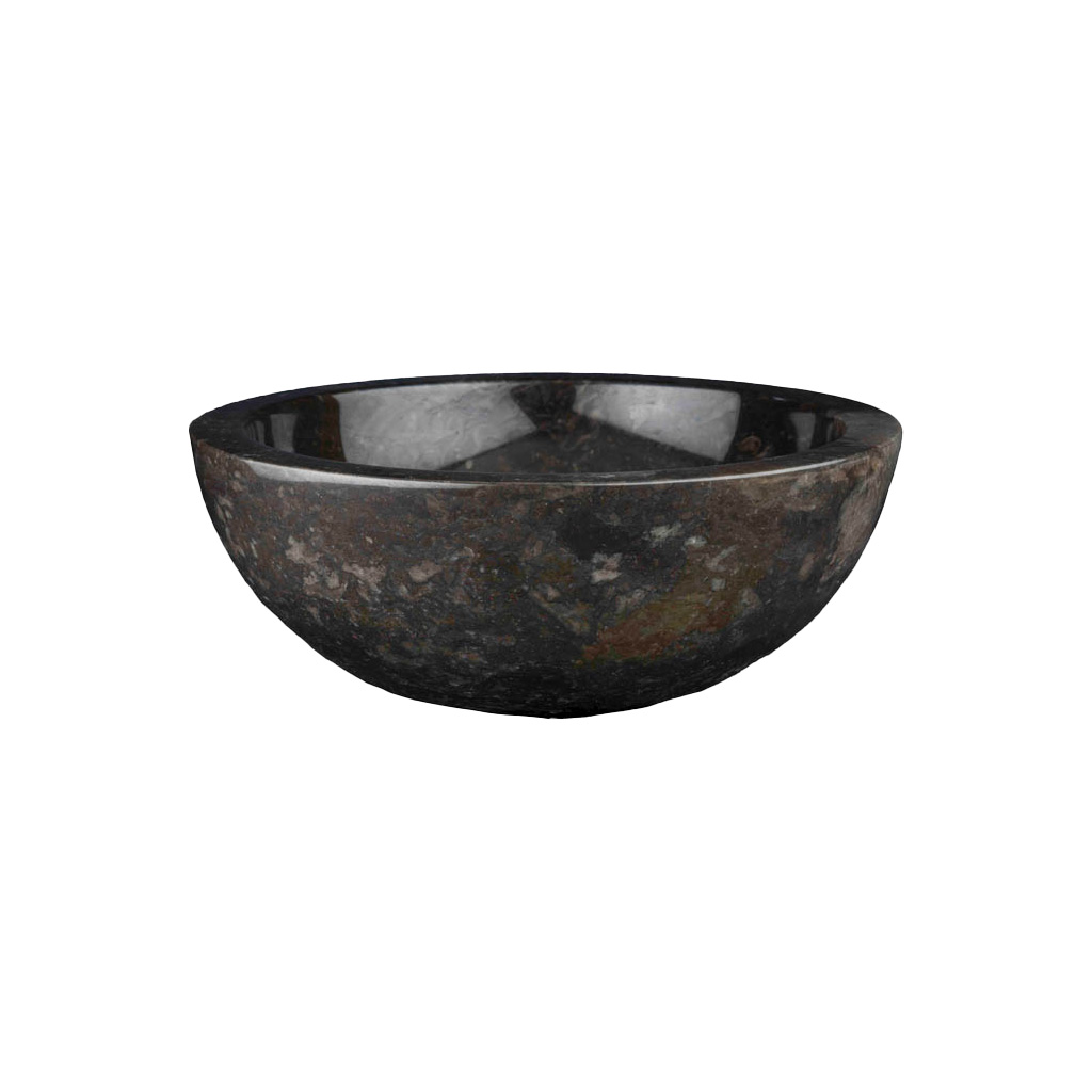 Wasbak natuursteen A zwart gepolijst - Wasbak 1 black polish - BN113 wasbak1 zwart gepolijst