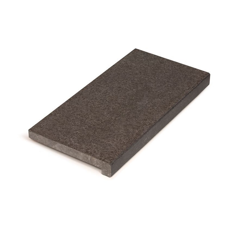 Zwembadrand Granito Bonarcado Gezoet 60x35x5/3cm BN32 - Zwembadrand granito 3 gezoet rechte overstek - Zwembadrand Granito 3 60x35x5/3cm