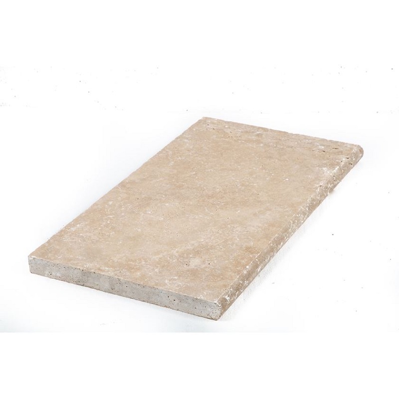 Zwembadrand Travertino Temo Bullnose 100x33x3cm BN32 - Zwembadrand travertino 2 bullnose - Zwembadrand Travertino 2 100x33x3cm